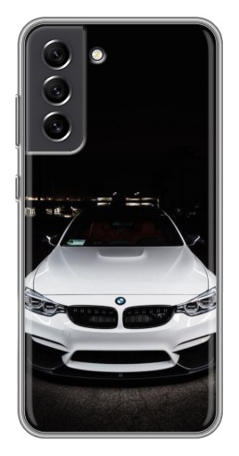 Чехол с картинкой "Белая БМВ" для Samsung Galaxy S21 FE