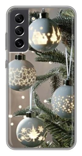 Силиконовый чехол с изображением "Белые шары " для Samsung Galaxy S21 FE