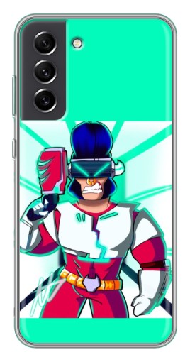 Чехол с картинкой "Булл в очках" для Samsung Galaxy S21 FE