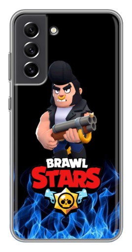 Чехол с картинкой "Булл в огне" для Samsung Galaxy S21 FE