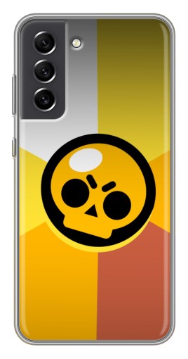 Чехол с принтом "Череп Бравл Старс" для Samsung Galaxy S21 FE