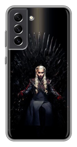 Силиконовый чехол с изображением "Дейнерис на троне" для Samsung Galaxy S21 FE