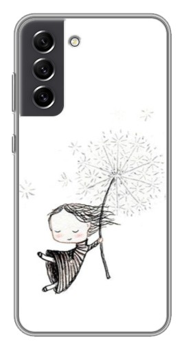Силиконовый чехол с изображением "Девочка с одуванчиком" для Samsung Galaxy S21 FE