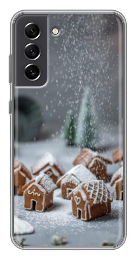 Чехол с печатью "Домики из пряников" для Samsung Galaxy S21 FE