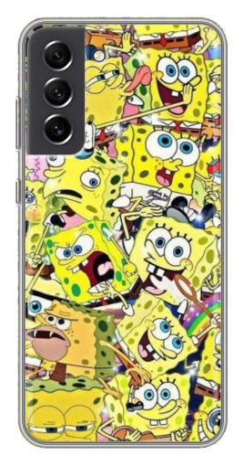 Чехол с принтом "Эмоции Спанч-Боба" для Samsung Galaxy S21 FE