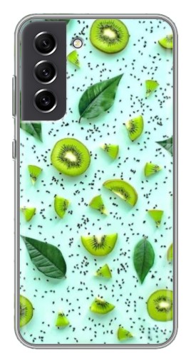 Силиконовый чехол с изображением "Фон киви" для Samsung Galaxy S21 FE
