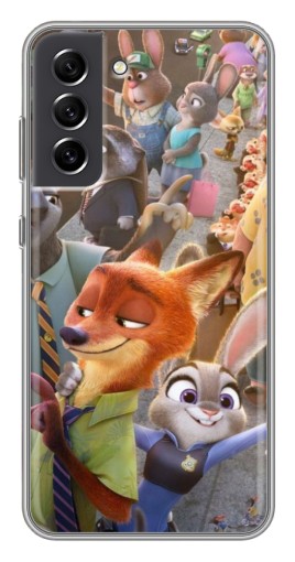 Чехол с печатью "Герои Зверополис" для Samsung Galaxy S21 FE