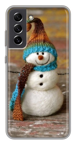 Чехол с печатью "Игрушечный снеговик" для Samsung Galaxy S21 FE