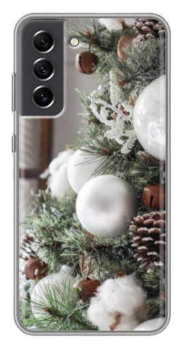 Чехол с картинкой "Игрушки на елке" для Samsung Galaxy S21 FE