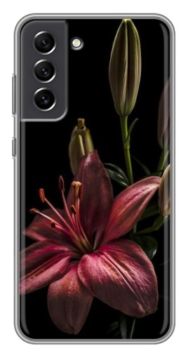 Чехол с печатью "Красная лилия " для Samsung Galaxy S21 FE