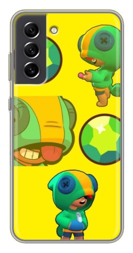 Чехол с картинкой "Кристалл и Леон" для Samsung Galaxy S21 FE