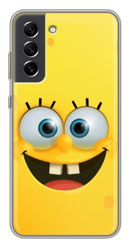 Силиконовый чехол с изображением "Квадратный Губка Боб" для Samsung Galaxy S21 FE