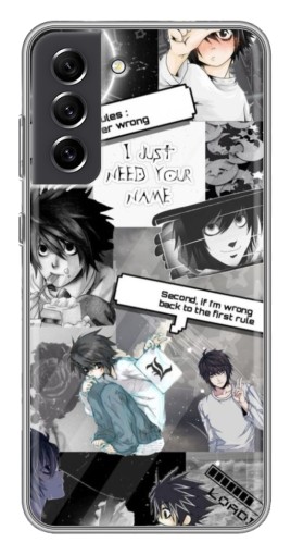 Чехол с картинкой "L - Death note" для Samsung Galaxy S21 FE