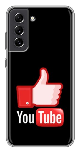 Силиконовый чехол с изображением "Лайк YouTube" для Samsung Galaxy S21 FE