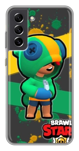 Чехол с картинкой "Leon Brawl Stars" для Samsung Galaxy S21 FE