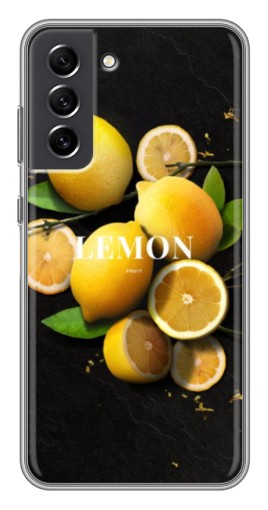Чехол с печатью "Лимон на черном" для Samsung Galaxy S21 FE