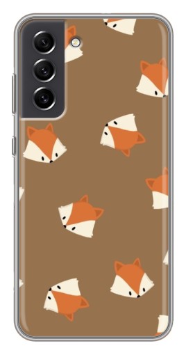 Чехол с принтом "Лисёнки" для Samsung Galaxy S21 FE