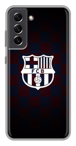 Силиконовый чехол с изображением "Лого FCB" для Samsung Galaxy S21 FE