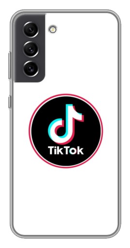 Силиконовый чехол с изображением "Лого Тик Ток" для Samsung Galaxy S21 FE