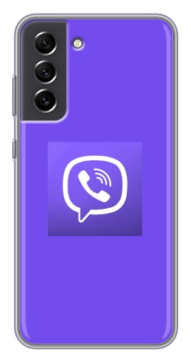 Чехол с картинкой "Лого Viber" для Samsung Galaxy S21 FE
