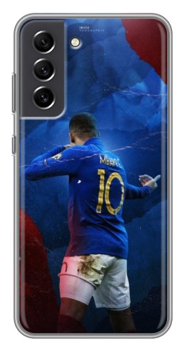 Силиконовый чехол с изображением "Мбаппе в Франции" для Samsung Galaxy S21 FE