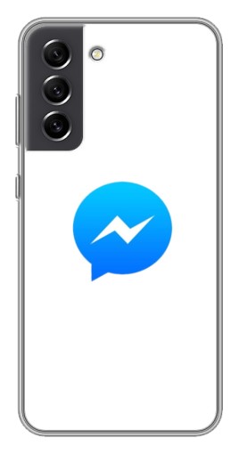 Силиконовый чехол с изображением "messenger logo" для Samsung Galaxy S21 FE