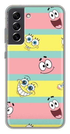 Чехол с печатью "Мордашки" для Samsung Galaxy S21 FE
