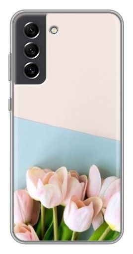 Чехол с картинкой "Нежные тюльпаны" для Samsung Galaxy S21 FE