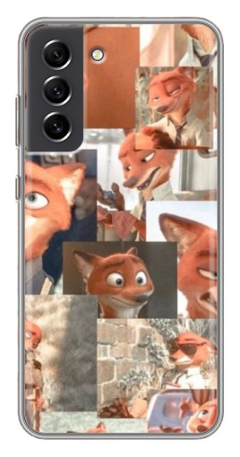 Силиконовый чехол с изображением "Ник Крутихвост" для Samsung Galaxy S21 FE