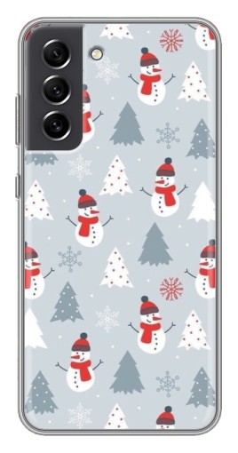 Чехол с принтом "Новогодний фон" для Samsung Galaxy S21 FE