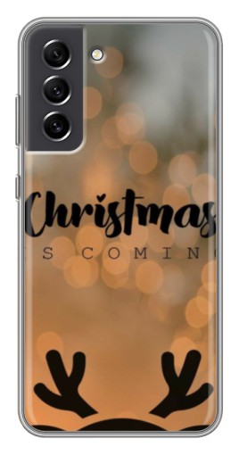 Силиконовый чехол с изображением "Новогодняя заставка" для Samsung Galaxy S21 FE
