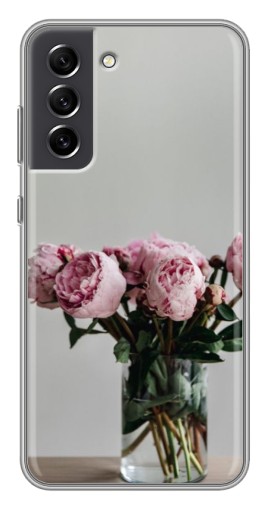 Чехол с принтом "Пионы в вазе" для Samsung Galaxy S21 FE
