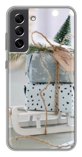Силиконовый чехол с изображением "Подарки на санках" для Samsung Galaxy S21 FE