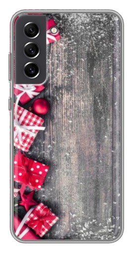 Силиконовый чехол с изображением "Подарочный фон" для Samsung Galaxy S21 FE
