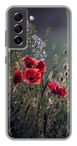 Чехол с картинкой "Поле цветов" для Samsung Galaxy S21 FE