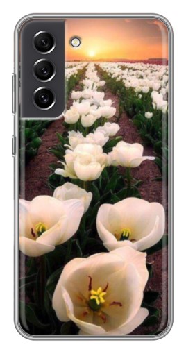 Чехол с картинкой "Поле тульпанов " для Samsung Galaxy S21 FE