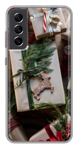 Чехол с картинкой "Рождественские подарки" для Samsung Galaxy S21 FE