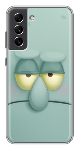 Чехол с картинкой "Сквидвард" для Samsung Galaxy S21 FE