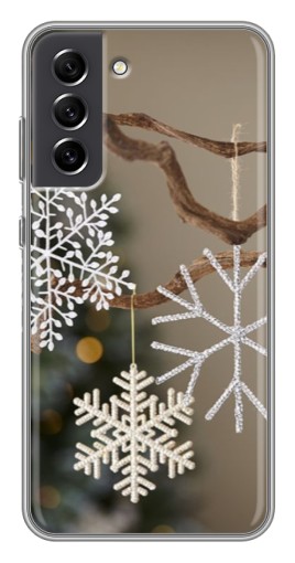 Чехол с печатью "Снежинки на ветке" для Samsung Galaxy S21 FE