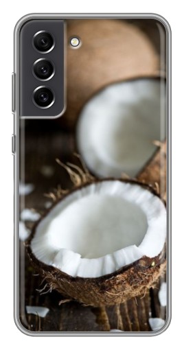 Чехол с картинкой "Свежий кокос" для Samsung Galaxy S21 FE