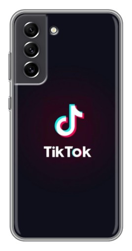 Чехол с картинкой "TikTok темный" для Samsung Galaxy S21 FE