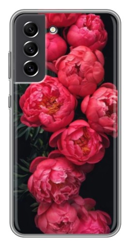 Чехол с принтом "Яркие пионы" для Samsung Galaxy S21 FE