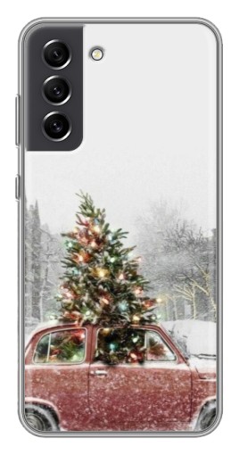 Силиконовый чехол с изображением "Елка в машине" для Samsung Galaxy S21 FE
