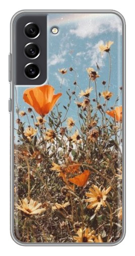 Чехол с печатью "Желтые цветы" для Samsung Galaxy S21 FE