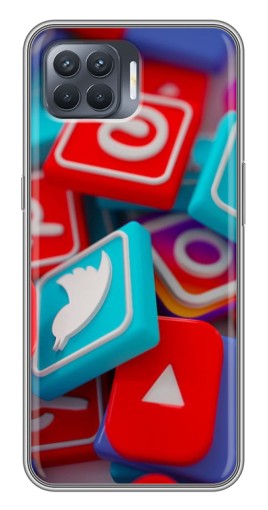 Чехол с принтом "3Д эффект" для OPPO Reno 4 Lite