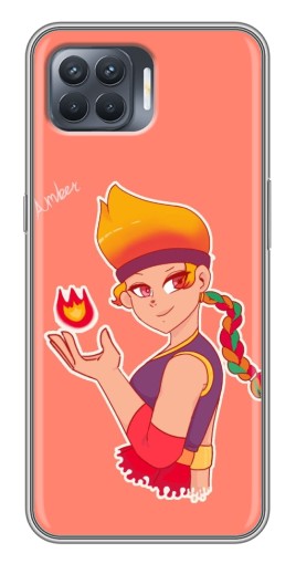 Чехол с картинкой "Amber с огоньком" для OPPO Reno 4 Lite