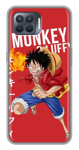 Чехол с картинкой "Атакующий D Luffy" для OPPO Reno 4 Lite