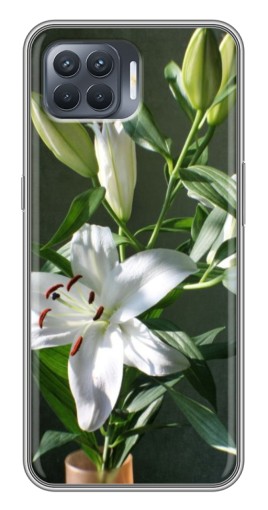 Чехол с картинкой "Белые лилии" для OPPO Reno 4 Lite