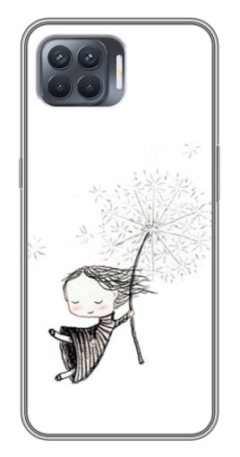 Чехол с принтом "Девочка с одуванчиком" для OPPO Reno 4 Lite