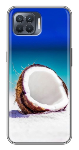 Чехол с принтом "Кокос на пляже" для OPPO Reno 4 Lite
